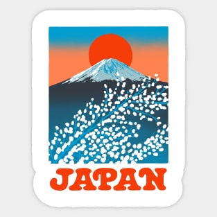 Japan Mt. Fuji Cherry Blossom Sun Sticker